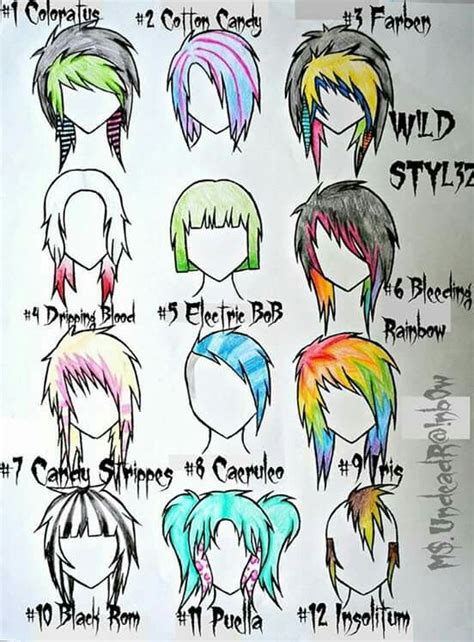 anime hairstyle ideas|anime emo hairstyles.